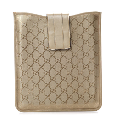 Gucci Imprime Monogram iPad Case Gold 1 of 7