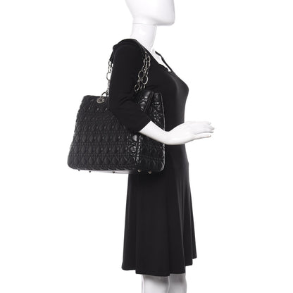 Christian Dior Lambskin Cannage Large Dior Soft Shopping Tote Black 2 of 9