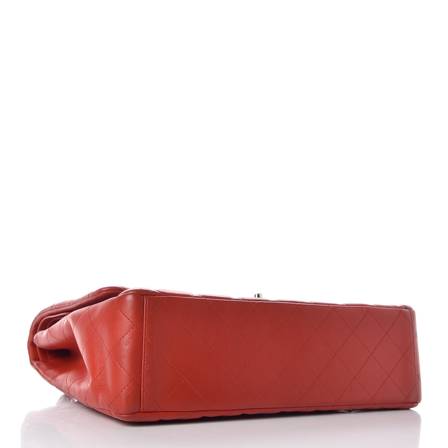Lambskin Quilted Maxi Double Flap Red