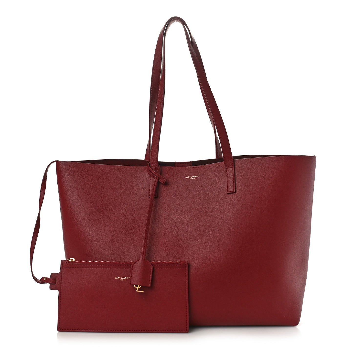 Calfskin Large Shopping Tote Red
