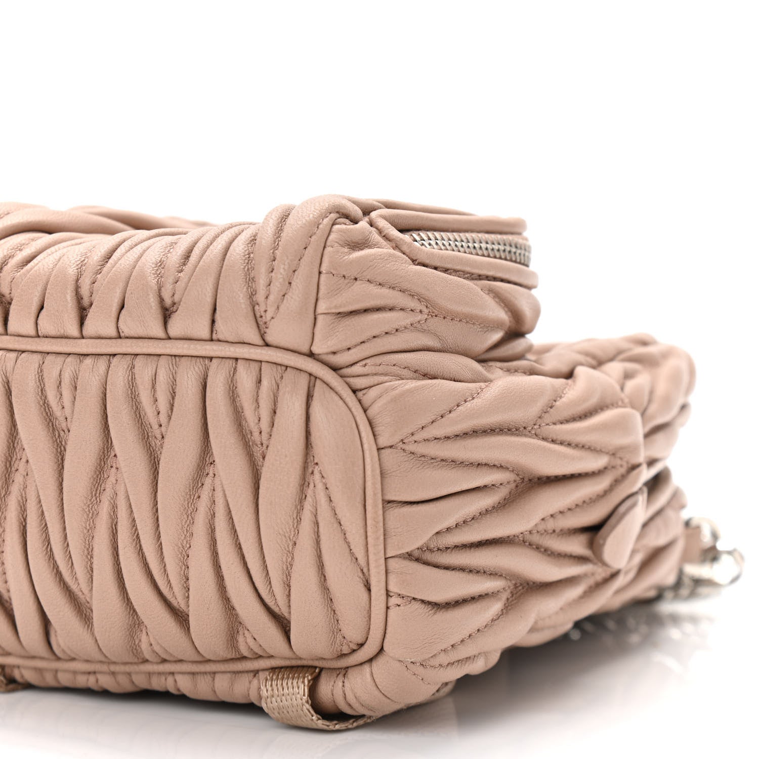 Miu Miu Nappa Matelasse Mini Backpack Cammeo 9 of 9
