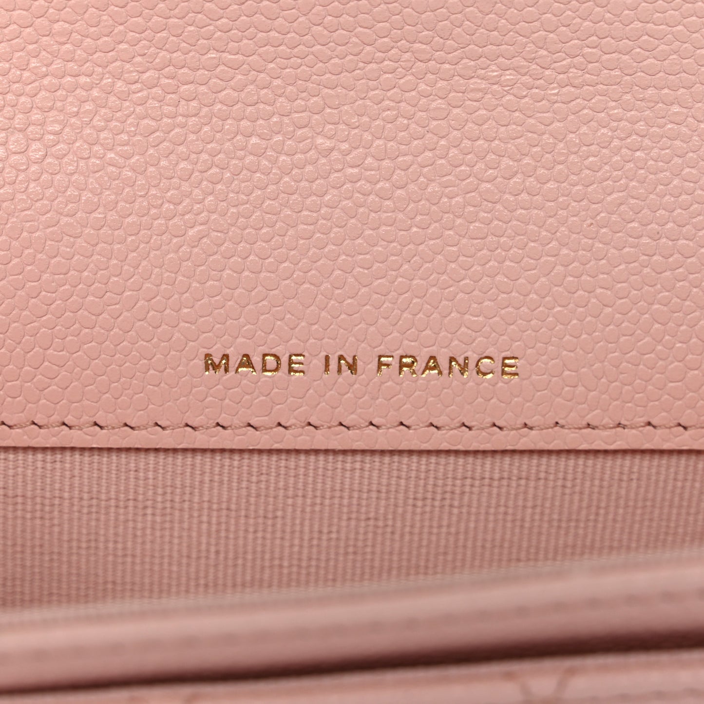 Caviar Quilted Flap Card Holder Wallet Light Pink