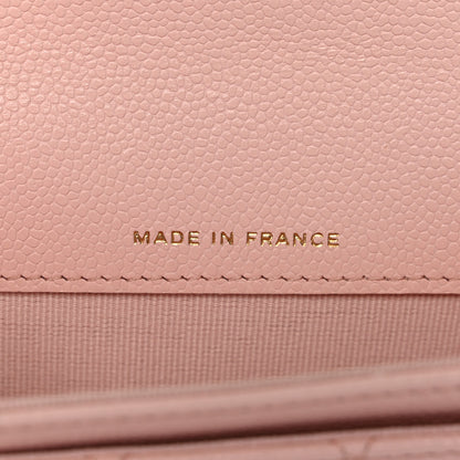 Chanel Caviar Quilted Flap Card Holder Wallet Light Pink 7 of 9