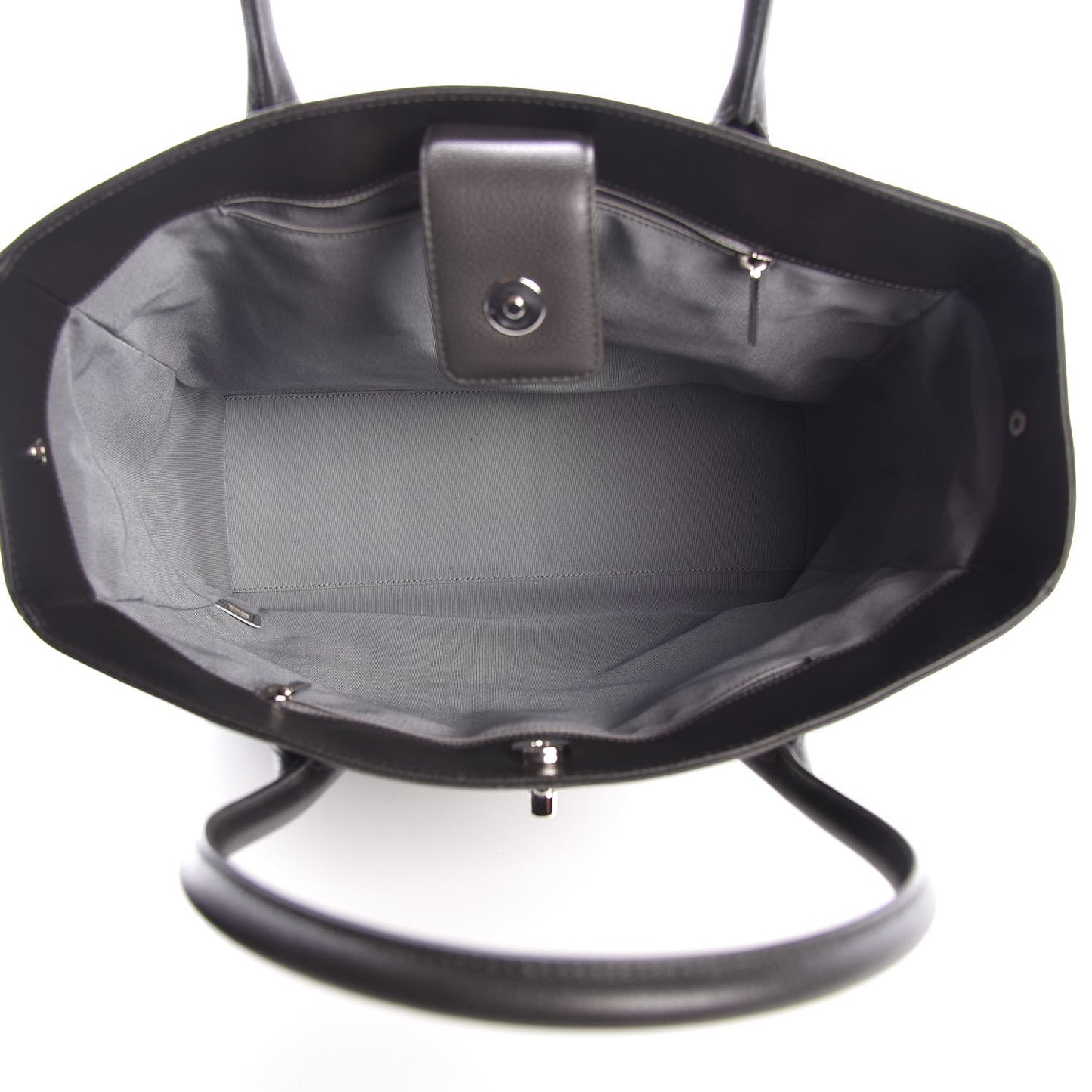 Calfskin Tall Cerf Tote Anthracite