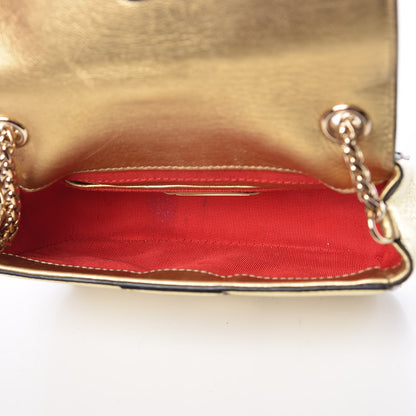 Christian Louboutin Metallic Waternsnake Mini Sweety Charity Crossbody Bag Gold 5 of 9