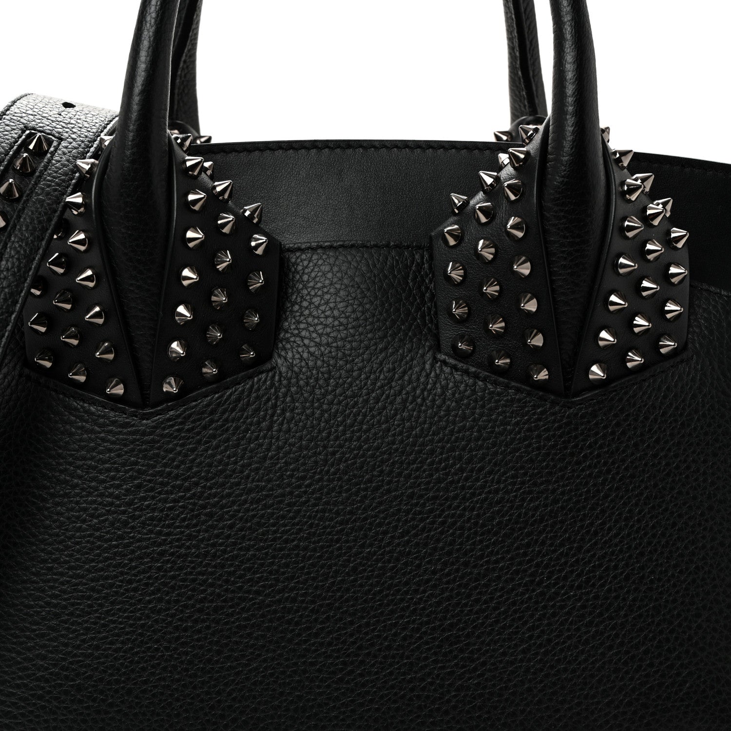 Christian Louboutin Grained Calfskin Spike Small Eloise Tote Black 8 of 10