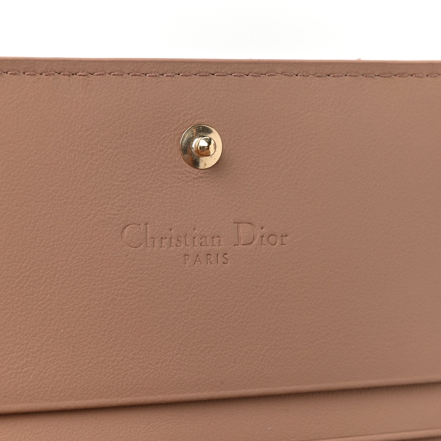 Ultra Matte Calfskin Cannage Mini Lady Dior Wallet Beige