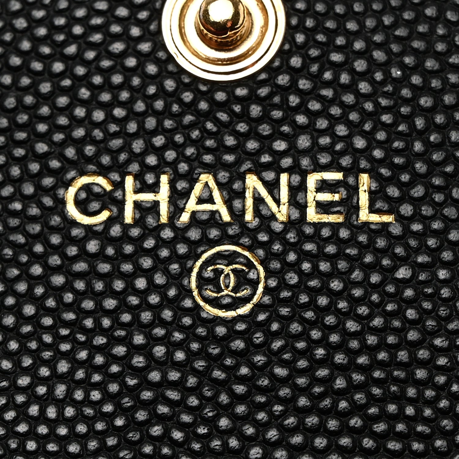 Chanel Caviar Quilted Textured CC Flap Card Holder Black 7 of 9