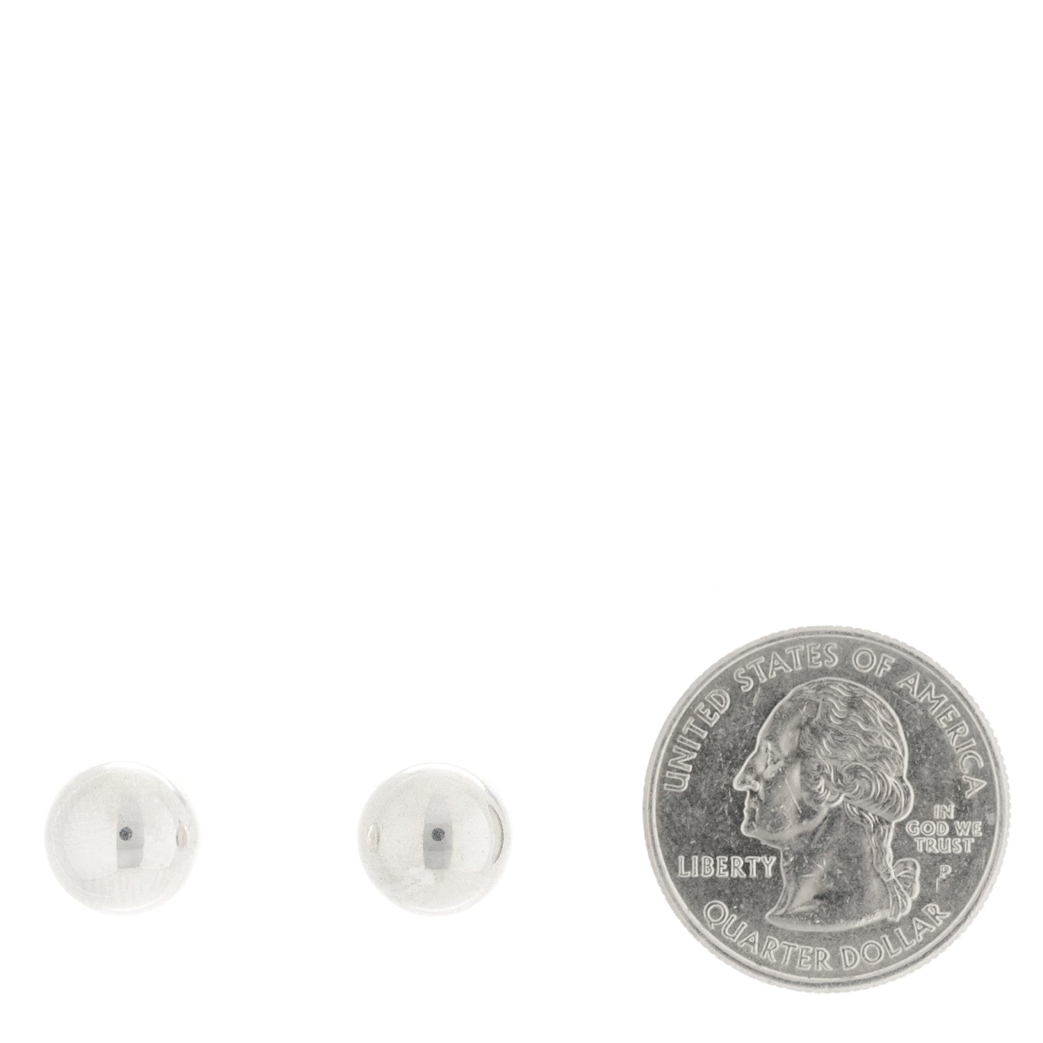 Tiffany Sterling Silver 8mm HardWear Ball Earrings 2 of 4