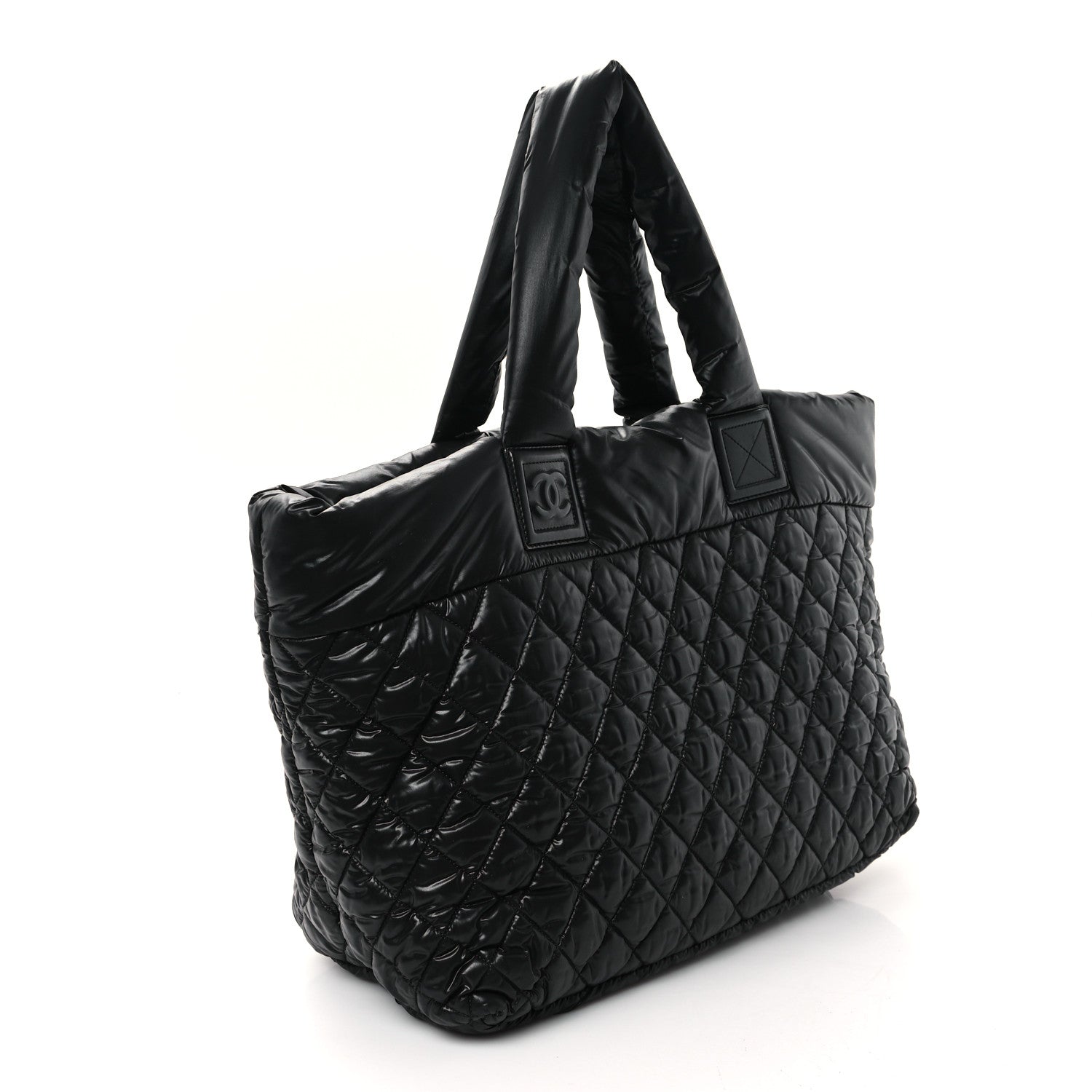 Chanel Nylon Quilted Large Coco Cocoon Tote Black 3 of 10