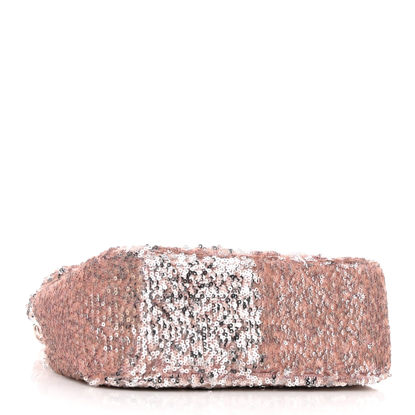 Sequin Mini Flap Light Pink Silver