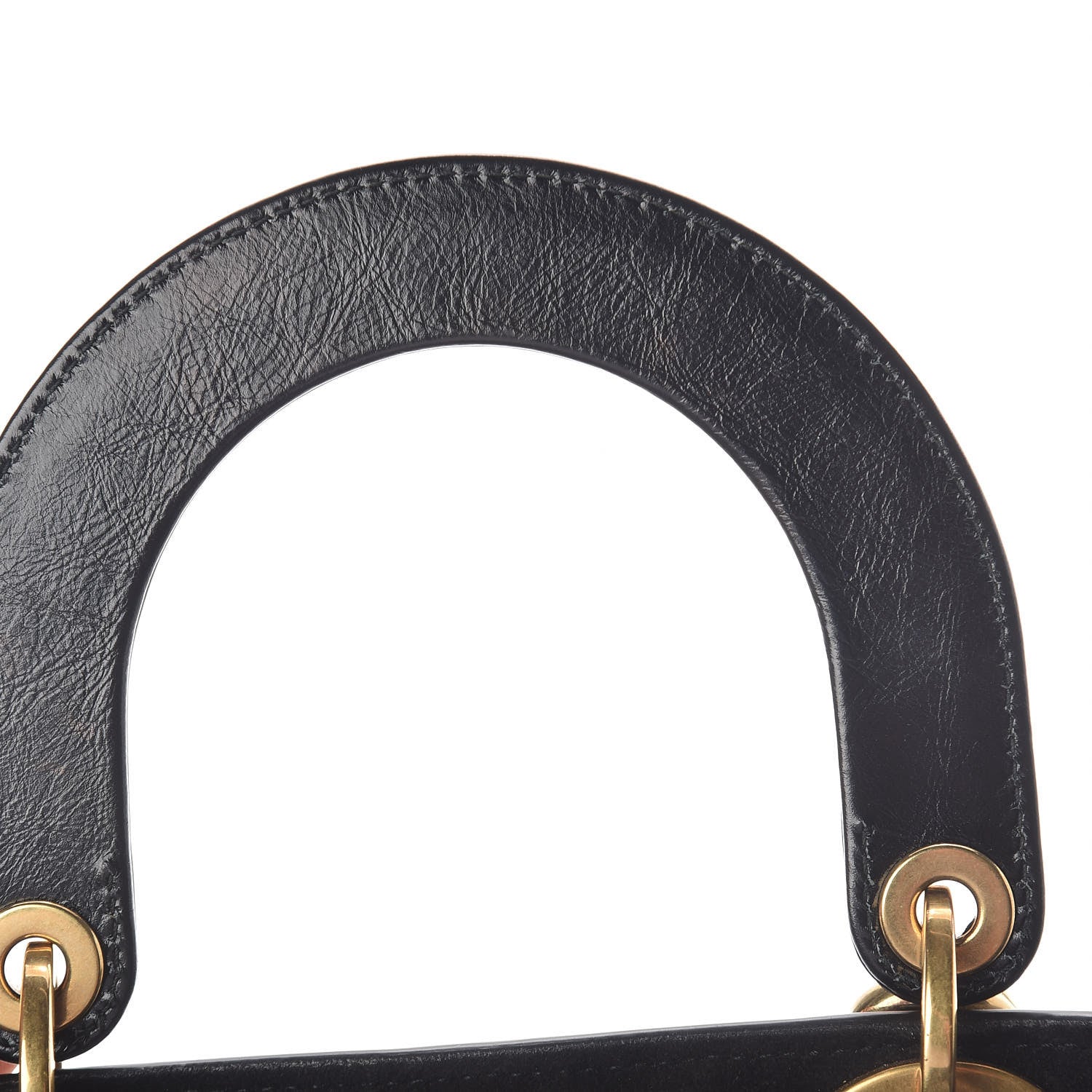 Christian Dior Crinkled Patent Cannage Small Lucky Badges My Lady Dior Black 9 of 13