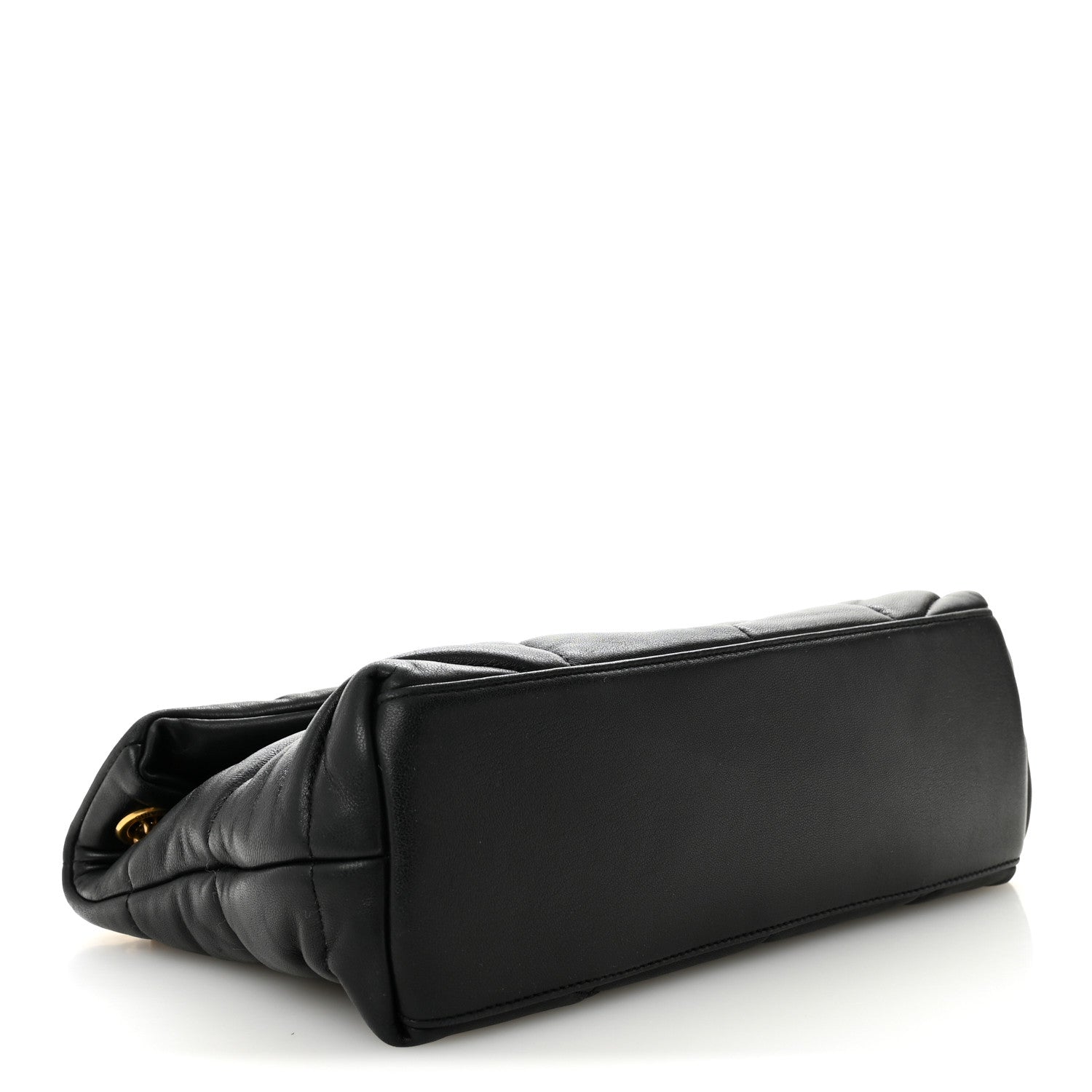 Saint Laurent Lambskin Quilted Small Loulou Puffer Monogram Chain Satchel Black 4 of 10