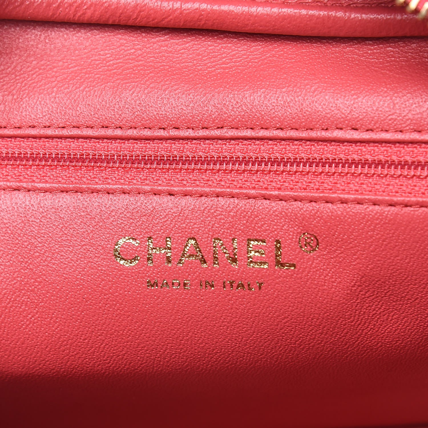 Chanel Lambskin Quilted Camera Case Dark Pink 6 of 10