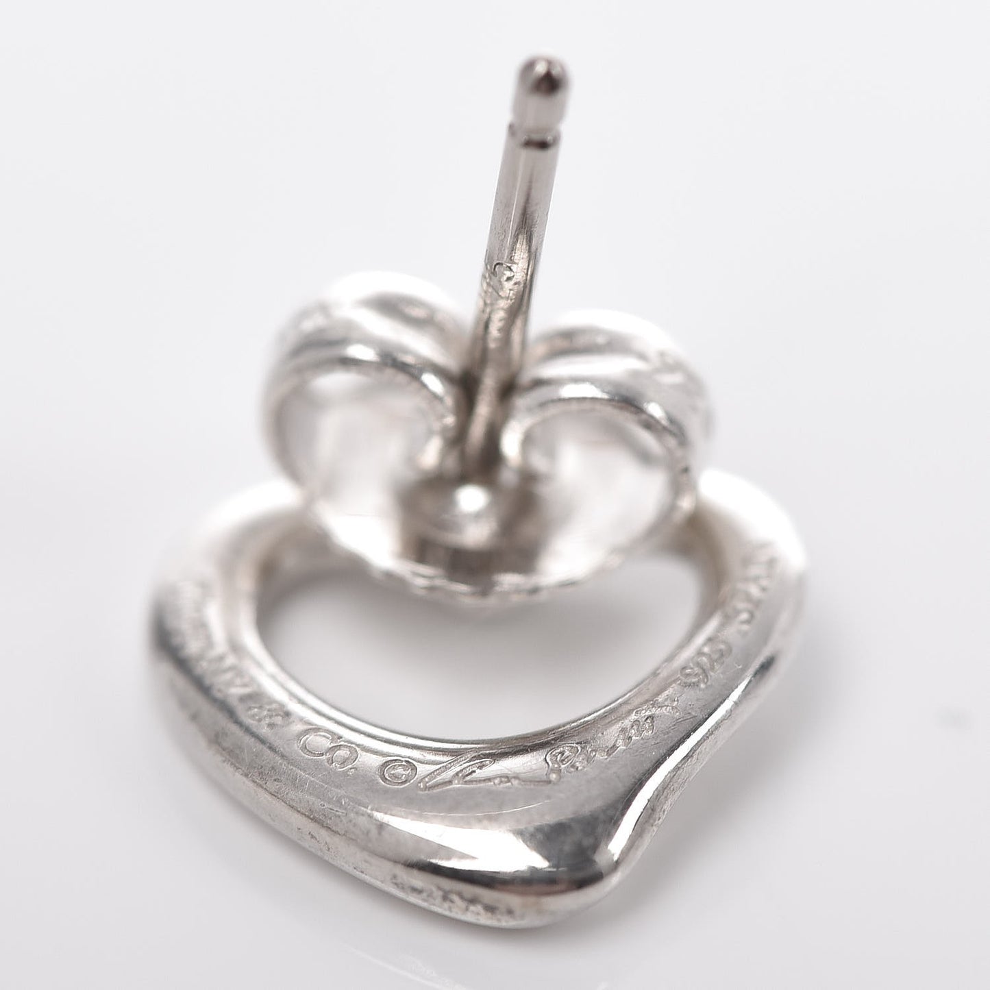 Sterling Silver 11mm Elsa Peretti Open Heart Earrings