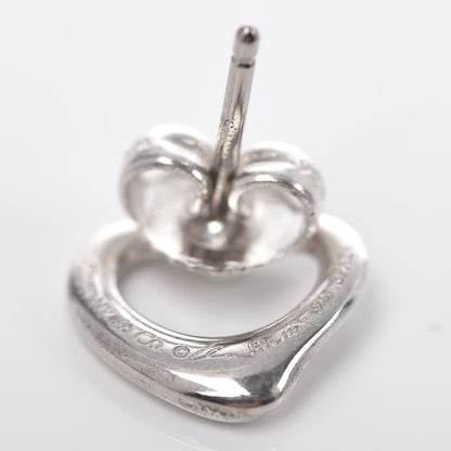 Tiffany Sterling Silver 11mm Elsa Peretti Open Heart Earrings 4 of 4