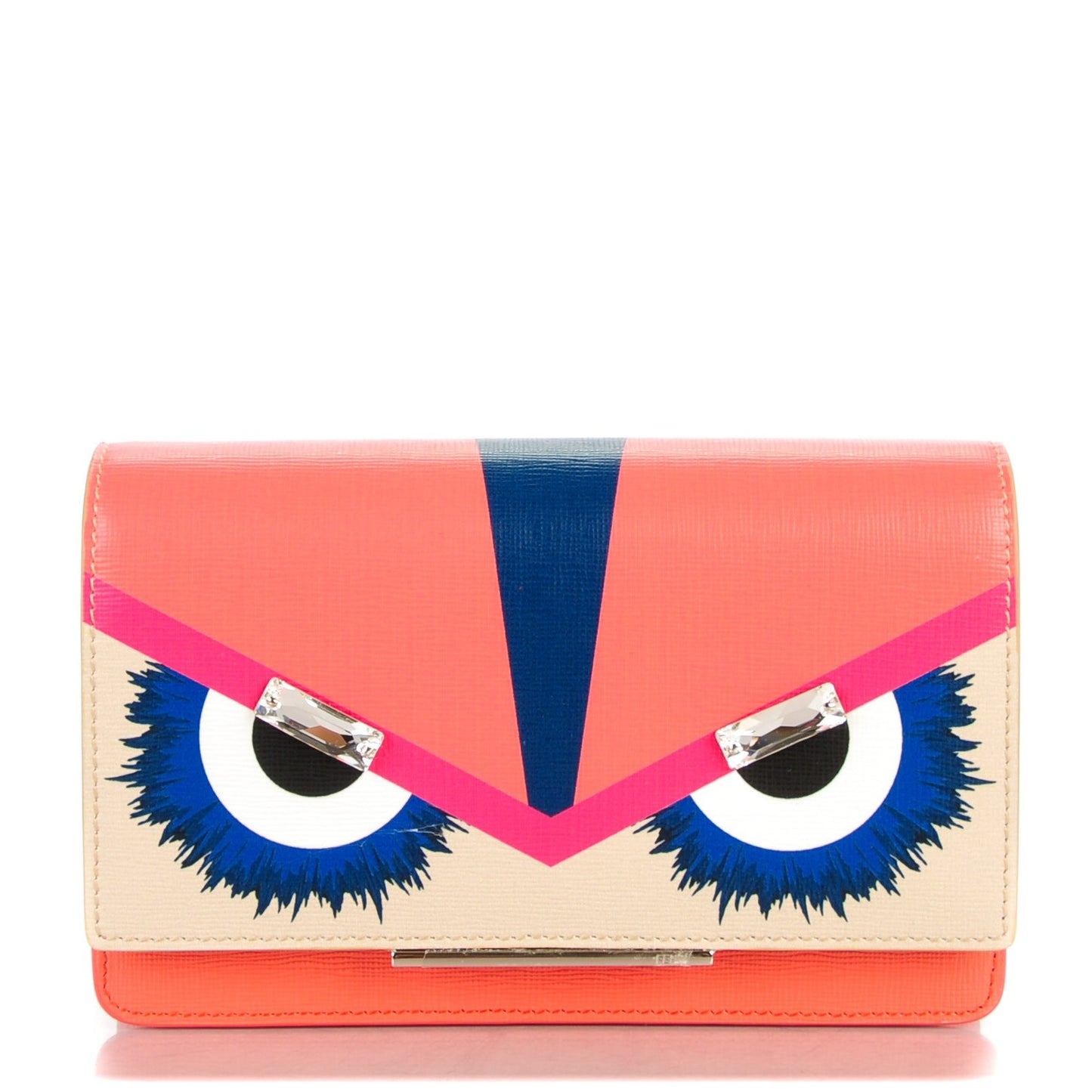 Vitello Elite Crystal Eye Monster Tube Wallet On Chain Bellini Multicolor
