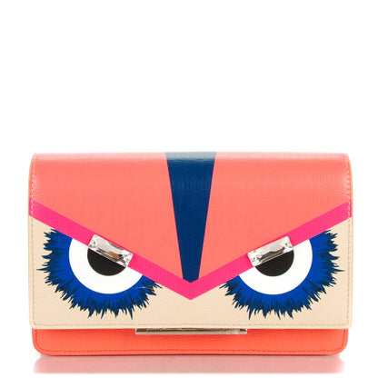 Fendi Vitello Elite Crystal Eye Monster Tube Wallet On Chain Bellini Multicolor 1 of 8