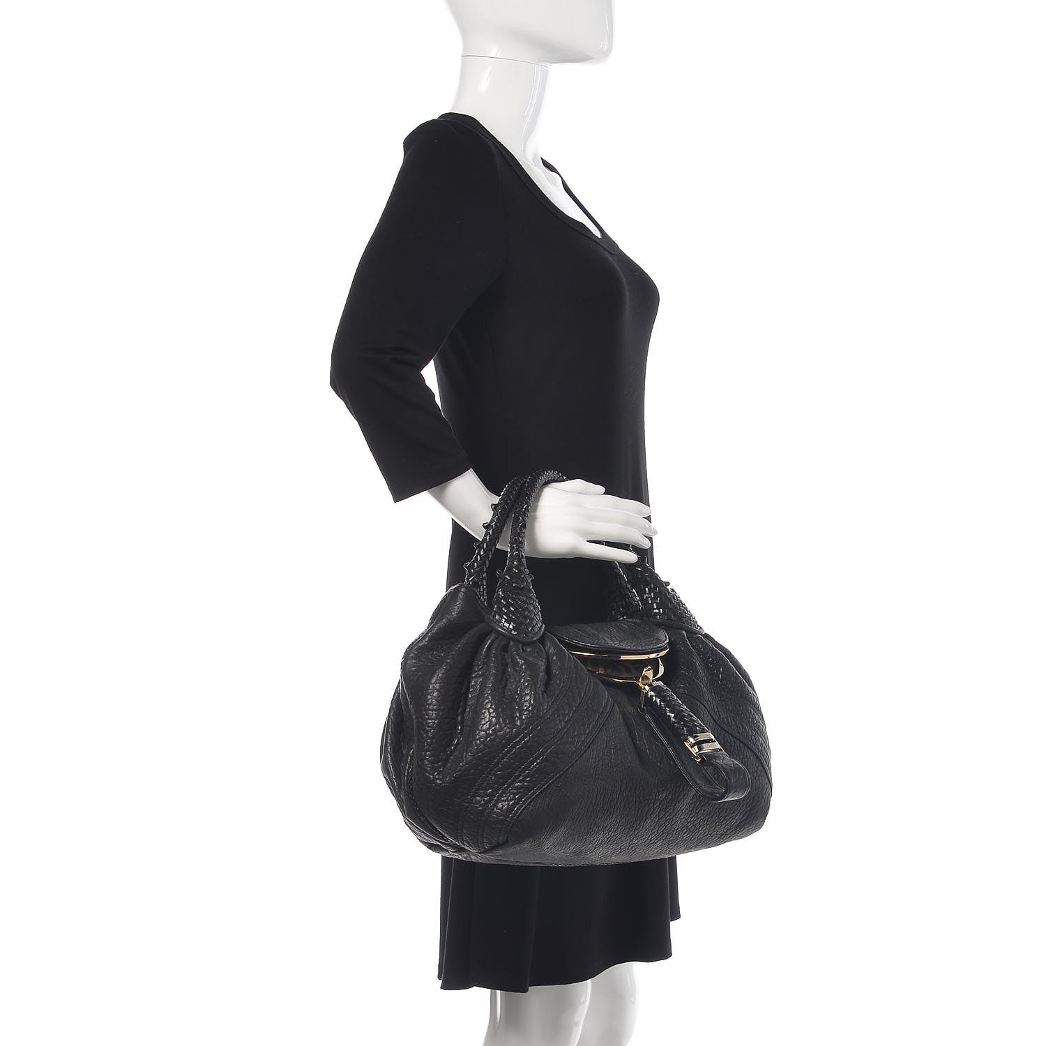 Fendi Nappa Nuvolata Spy Black 2 of 14