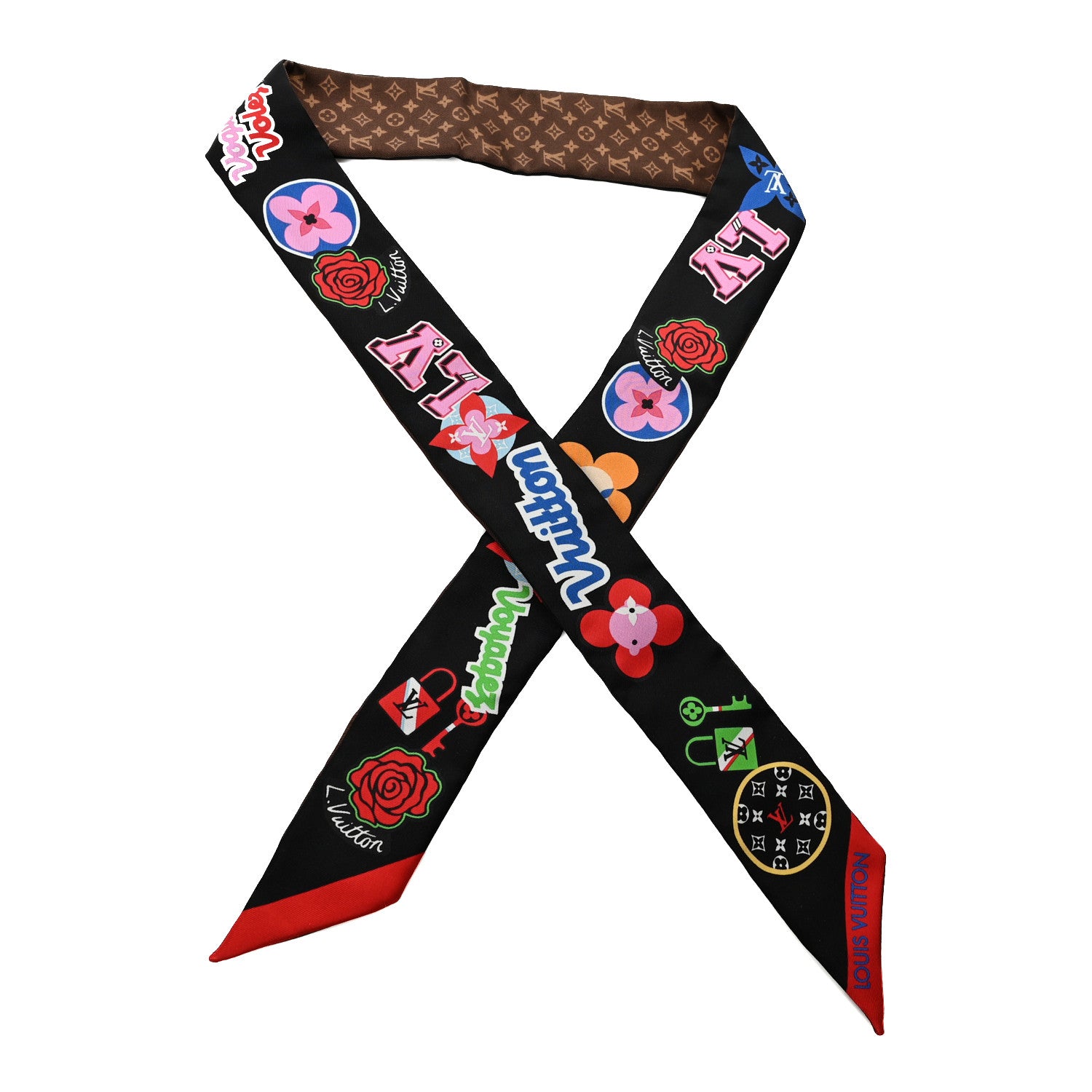 Louis Vuitton Silk Monogram LV Stories BB Bandeau Black 1 of 3