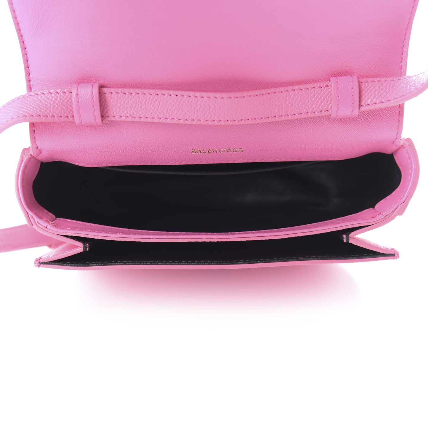 Signature Grained Calfskin Logo Print Ville Day Bag XS Rose Bubblegum Black
