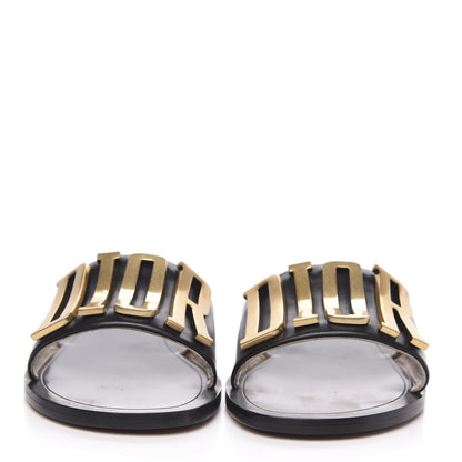 Christian Dior Calfskin Dio(r)evolution 10mm Slide Sandals 37 Black 2 of 9