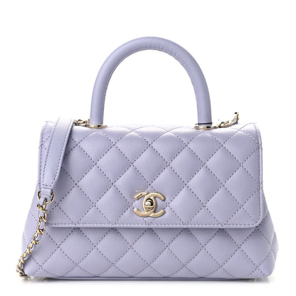 Chanel Caviar Quilted Mini Coco Handle Flap Light Purple 1 of 9