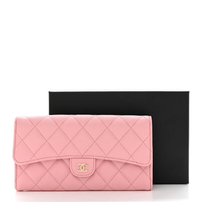 Chanel Caviar Quilted Large Gusset Flap Wallet Light Pink 9 of 9