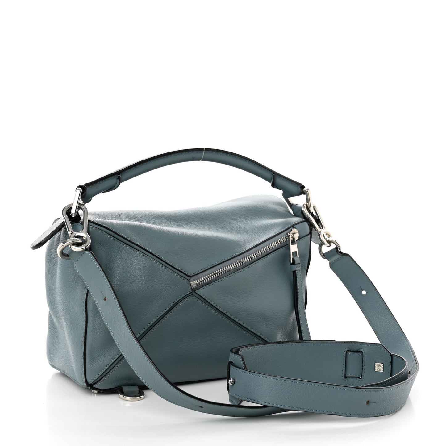 Calfskin Small Puzzle Bag Stone Blue