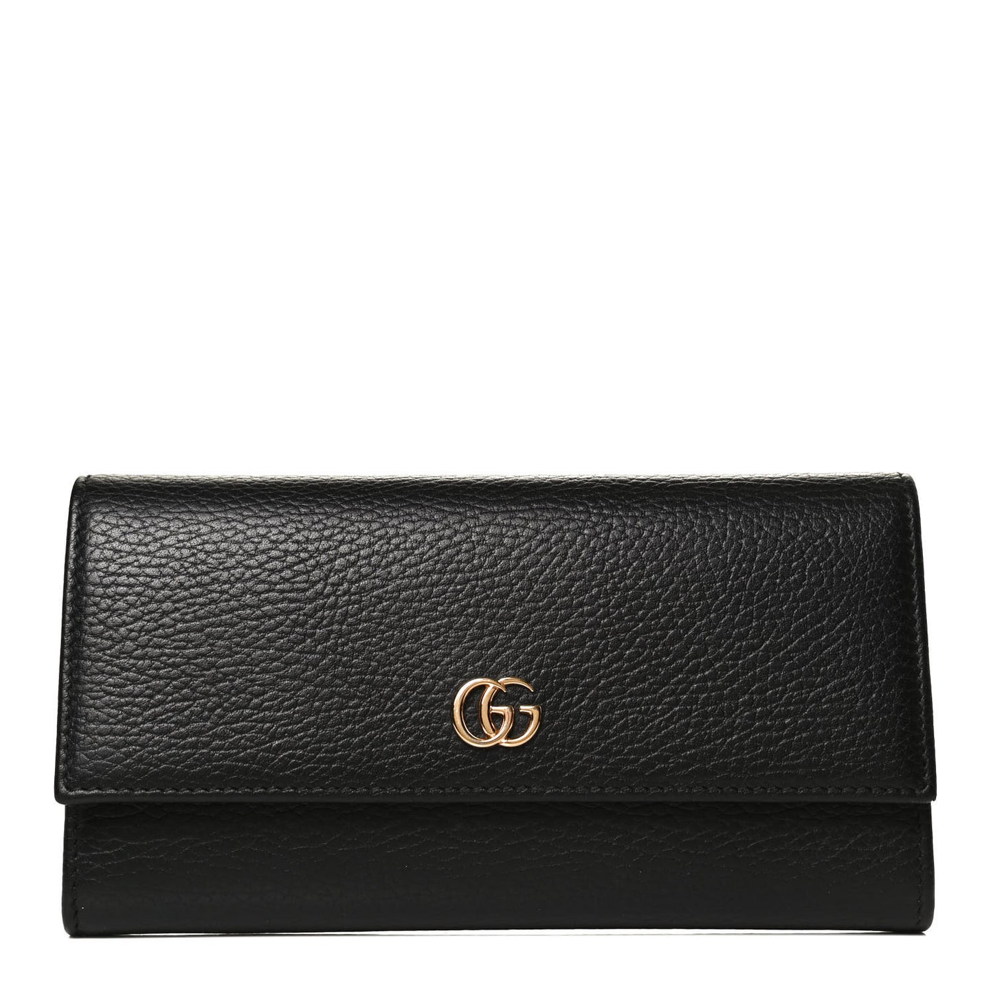 Dollar Calfskin GG Marmont Continental Wallet Black