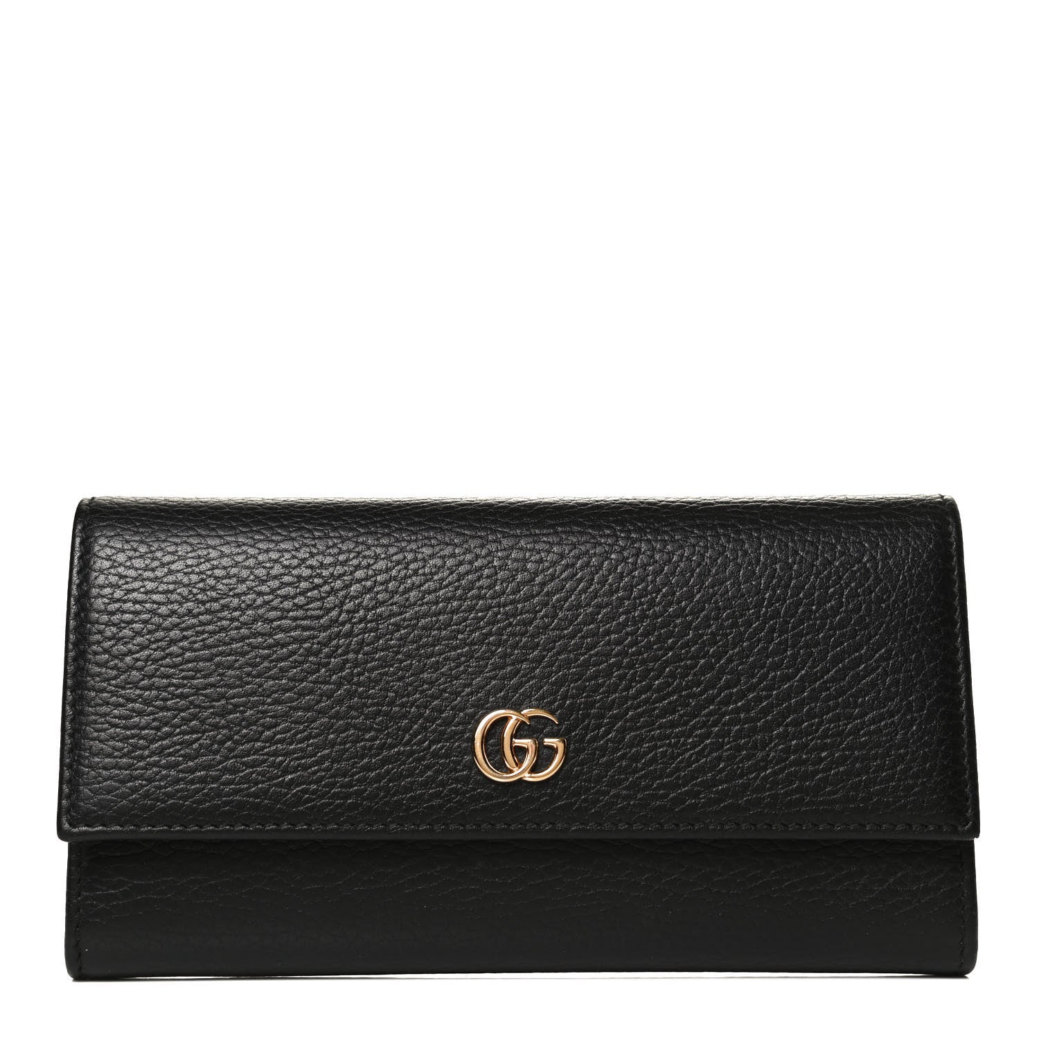 Gucci Dollar Calfskin GG Marmont Continental Wallet Black 1 of 11