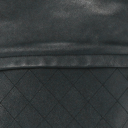 Chanel Crumpled Grained Calfskin Zip and Carry Shopping Tote Black 8 of 11