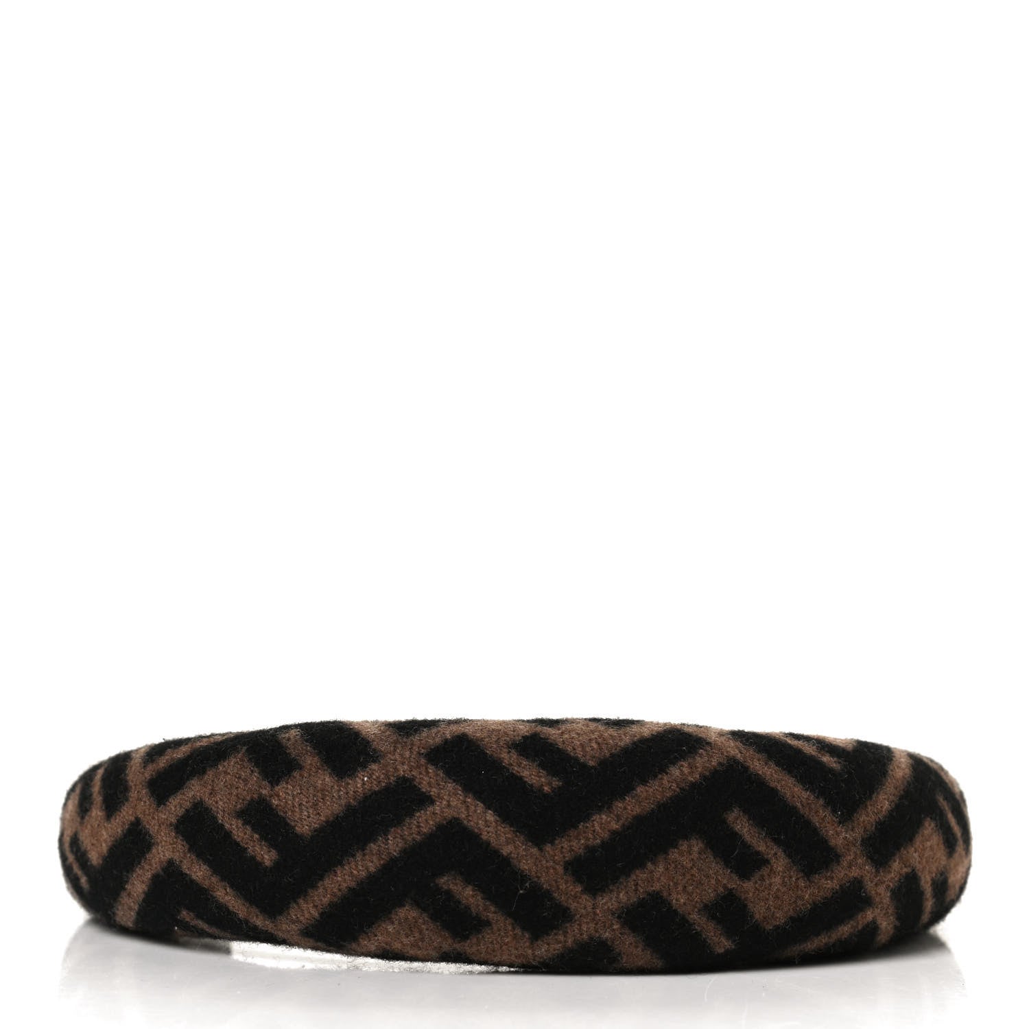 Fendi Wool Cashmere FF Logo Headband Tobacco 6 of 10