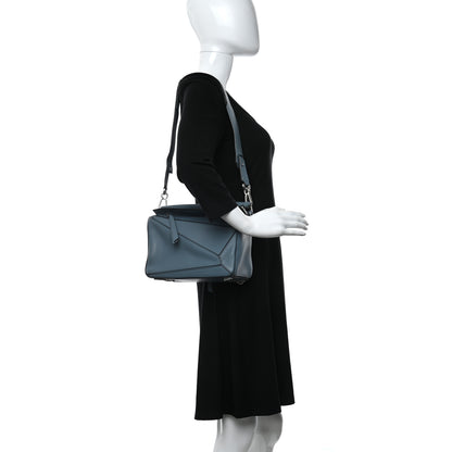Loewe Calfskin Small Puzzle Bag Stone Blue 2 of 8