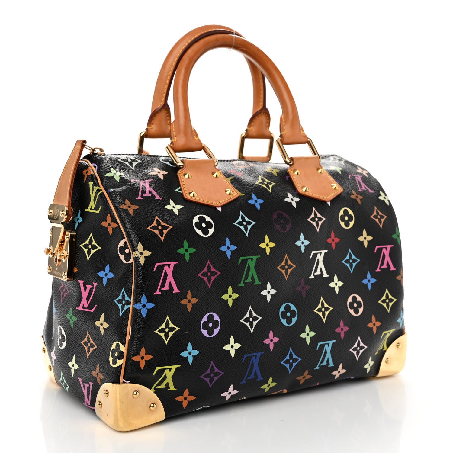 Louis Vuitton Monogram Multicolor Speedy 30 Black 3 of 9