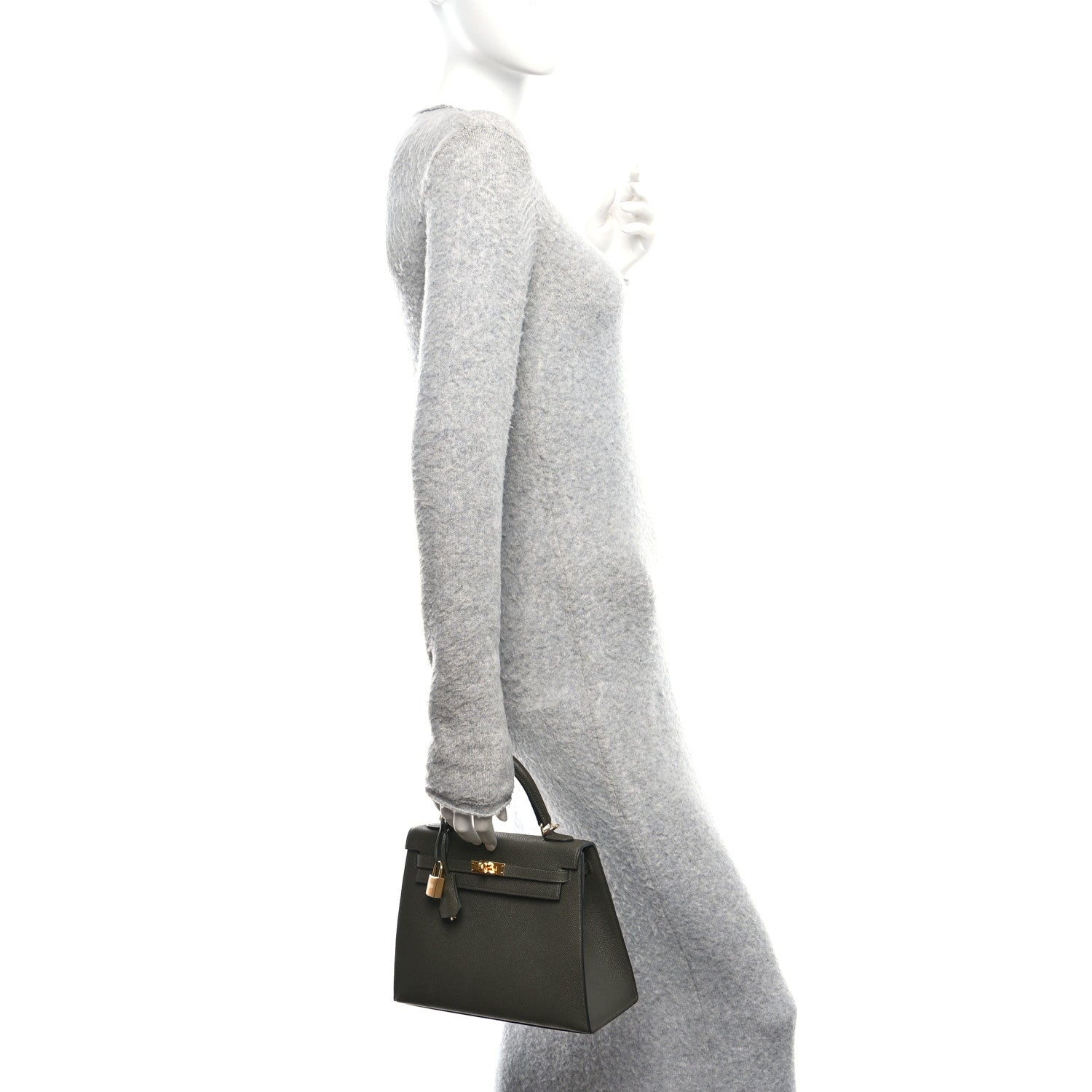 Hermes Epsom Kelly Sellier 25 Vert De Gris 2 of 11
