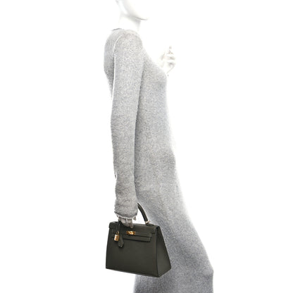 Hermes Epsom Kelly Sellier 25 Vert De Gris 2 of 11