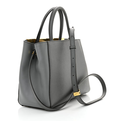 Fendi Vitello Elite Petite 2Jours Tote Grigio Grigio Chiaro 3 of 12