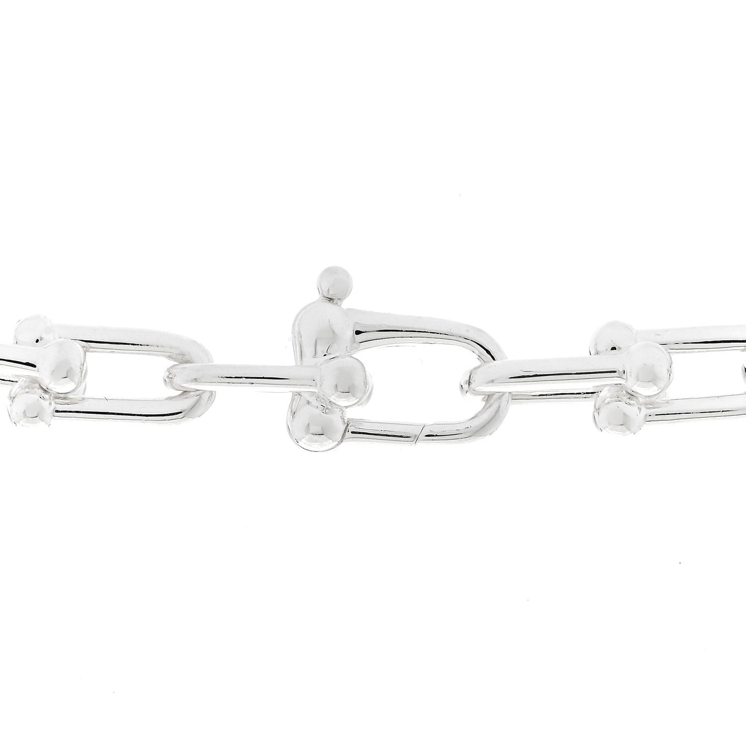 Tiffany Sterling Silver HardWear Graduated Link Necklace 4 of 5