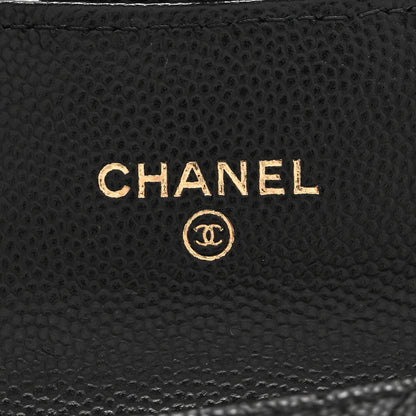 Chanel Caviar Quilted Flap Card Holder Wallet Black 6 of 12