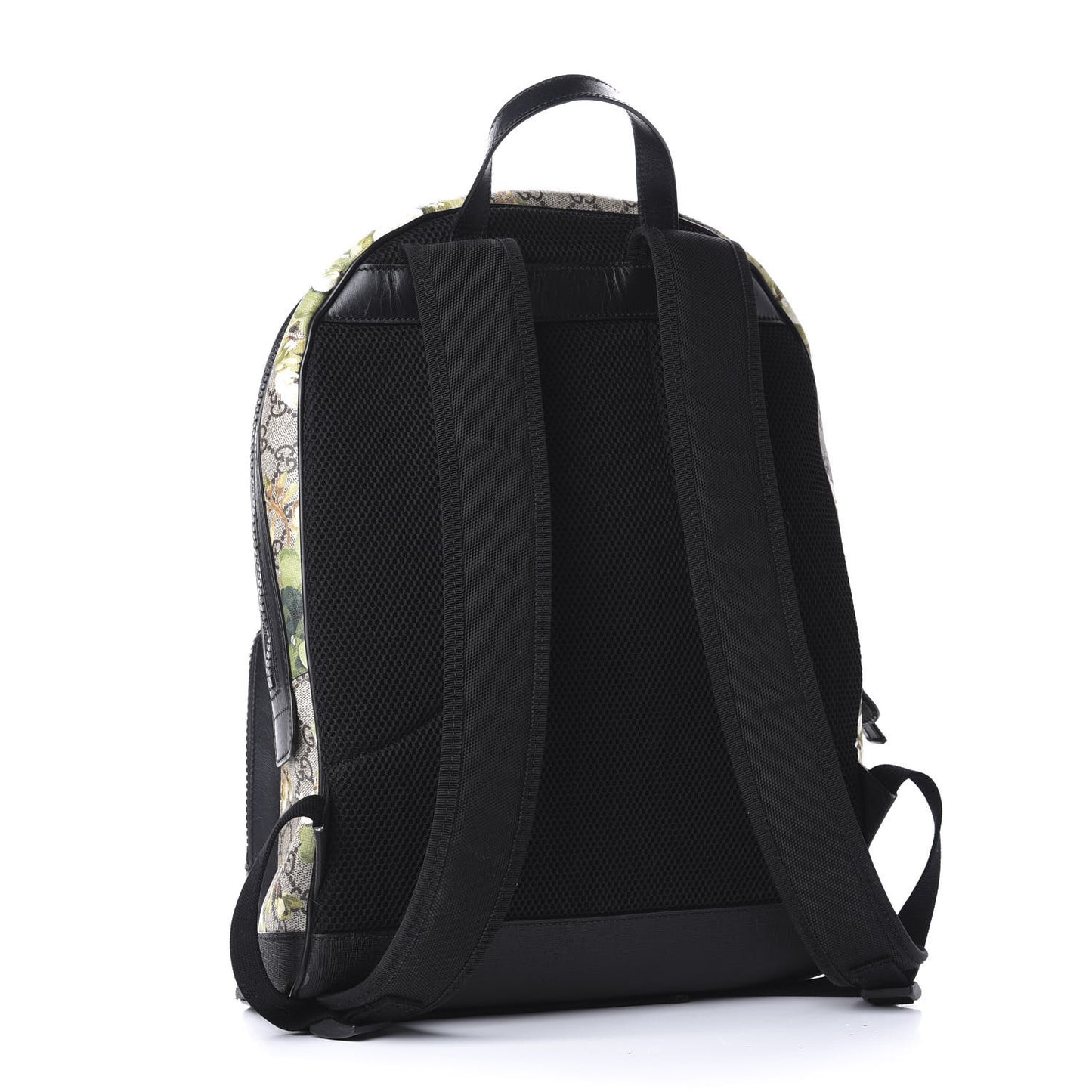GG Supreme Monogram Blooms Medium Day Backpack Beige New Military Black