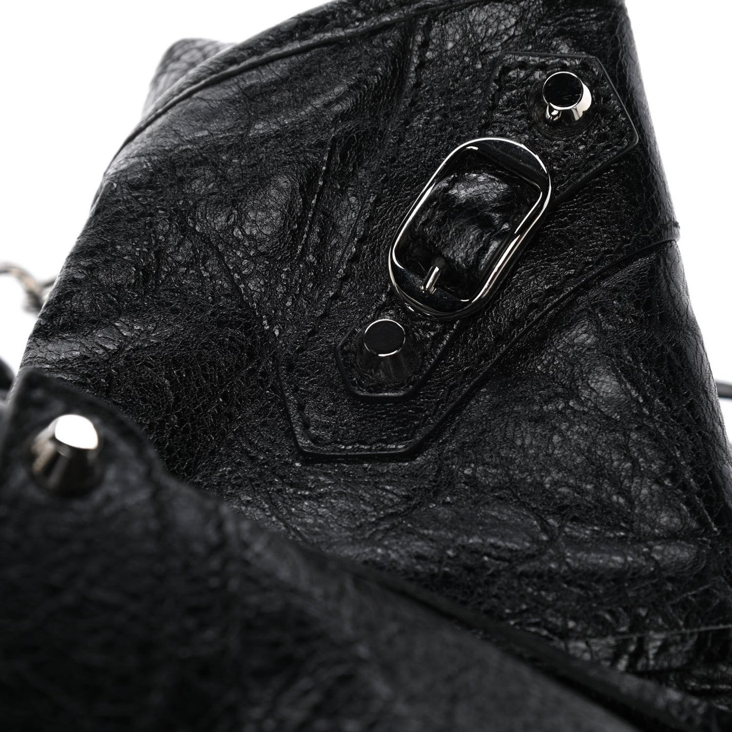 Agneau Classic Silver Hardware City Black