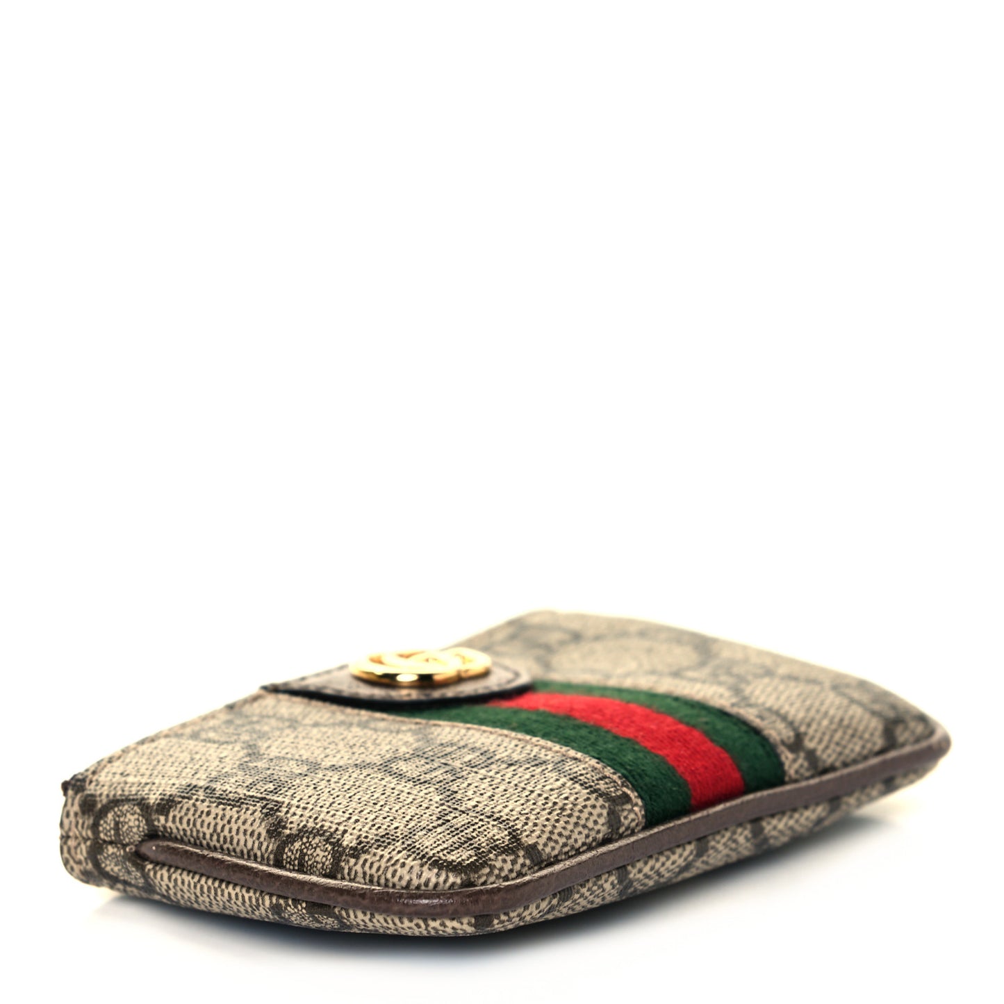 GG Supreme Monogram Web Ophidia Key Case Beige New Acero
