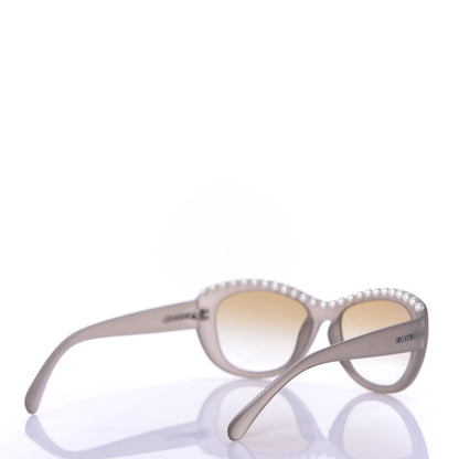 Chanel Freshwater Cultured Pearl Butterfly Sunglasses 6038 H Taupe 4 of 7
