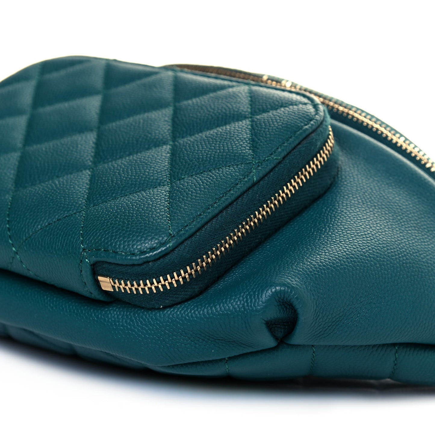 Caviar Quilted Business Affinity Waist Belt Bag Dark Turquoise