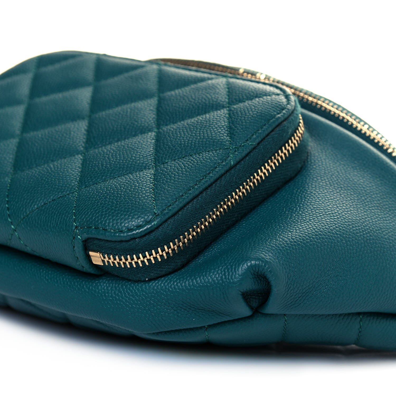Chanel Caviar Quilted Business Affinity Waist Belt Bag Dark Turquoise 10 of 10