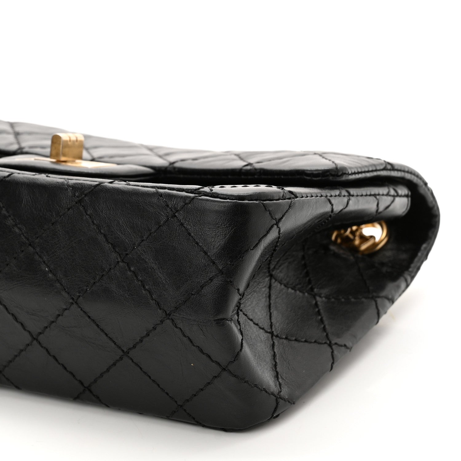 Chanel Aged Calfskin Quilted 2.55 Reissue Mini Flap Black 10 of 11