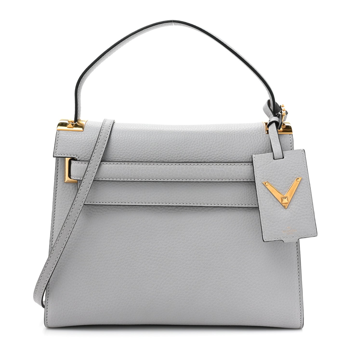 Vitello Medium My Rockstud Frame Bag Pastel Grey