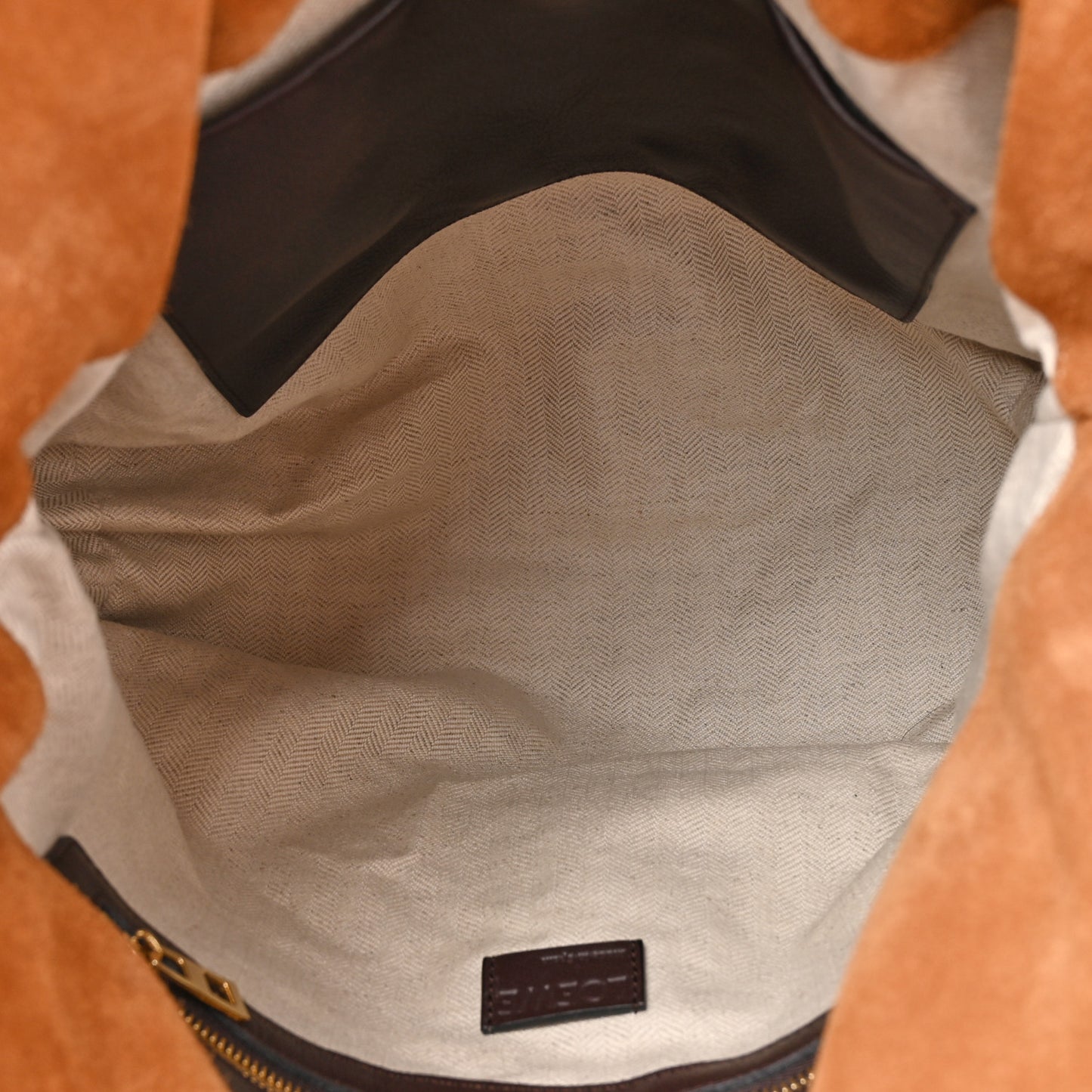 Suede Flamenco Knot Bag Tan