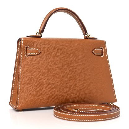 Hermes Epsom Mini Kelly Sellier 20 Gold 3 of 11